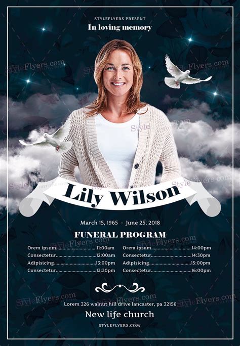 5 Funeral Flyer Templates And Memorial Service Flyer Template Free