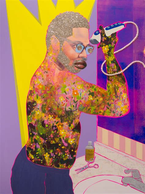 Artist Devan Shimoyama Takes On Race And Sexuality With Glitter And Rhinestones Gq