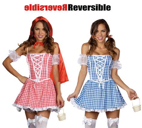 dreamgirl sexy reversible red riding hood dorothy wizard of oz halloween costume