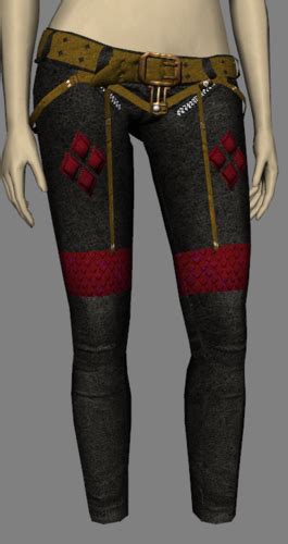 Af Harley Quinn Separates A Corset And Leather Pants The Sims 3