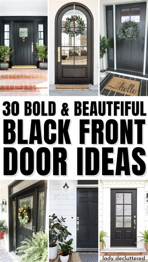 30 Bold And Beautiful Black Front Door Ideas Inside Of Front Door Painted Stained Front Door
