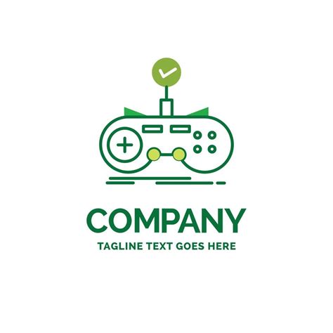 Check Controller Game Gamepad Gaming Flat Business Logo Template