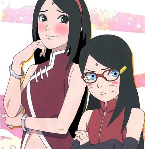 Uchiha Sarada And Uzumaki Shiruto Borusara In Anime Naruto