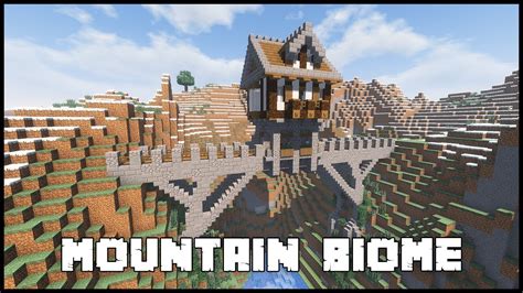 Minecraft Tutorial Mountain Biome Bridge House Youtube