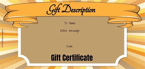 Customizable Printable Gift Certificates