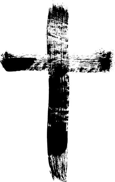 hand drawn black grunge cross simple christian cross sign illustrations royalty free vector