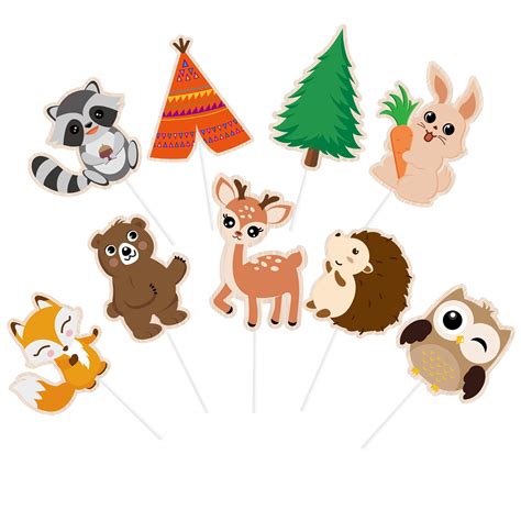 Buy Wernnsai Woodland Creatures Cupcake Toppers 45 Pcs Cute Forest