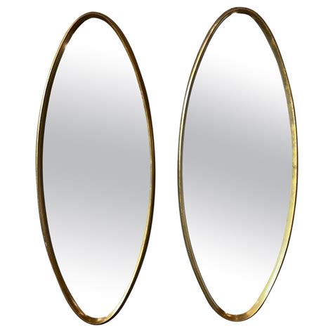 Vintage Gold Gilt Oval Mirrors A Pair For Sale At 1stdibs
