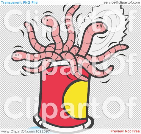 Clipart Open Can Of Worms Royalty Free Vector Illustration By Johnny