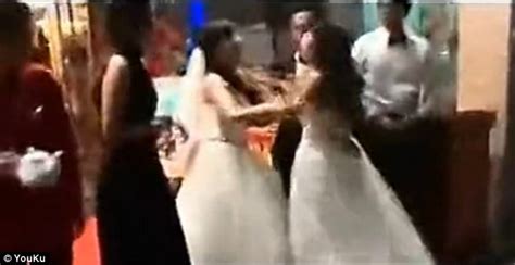 extraordinary video catfight between bride and husband s pregnant mistress daily mail online