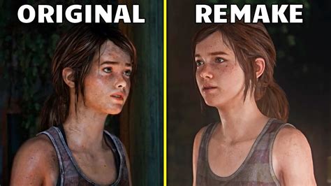 the last of us remake vs original graphics comparison tlou remake youtube