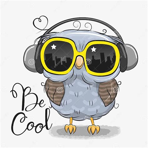 Cute Owl With Sun Glasses Stock Vector Illustration Of Cool 114223825