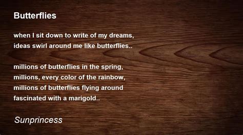 Butterflies Poem By Sunprincess Poem Hunter