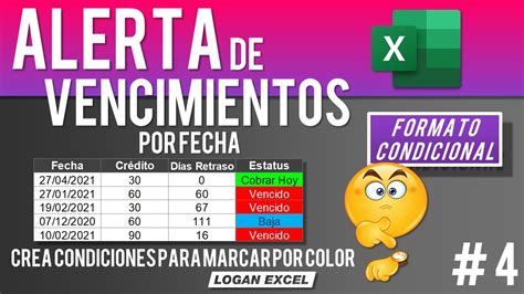 Como Hacer Alertas De Vencimiento En Excel Control De Vencimiento