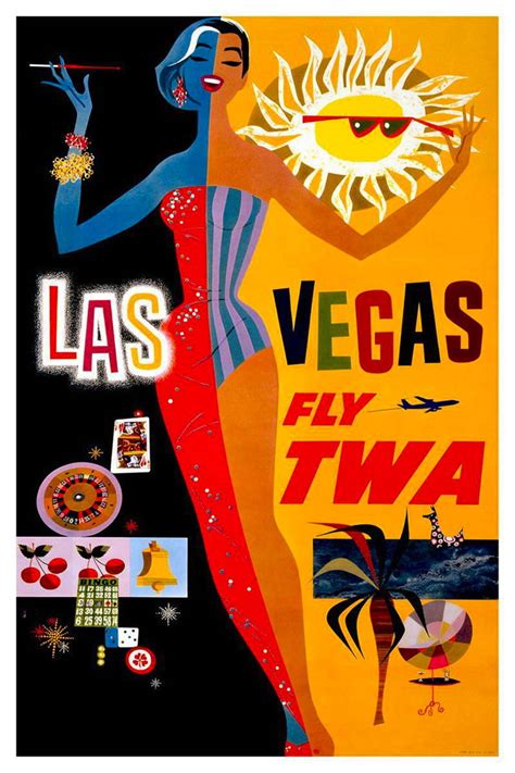 Twa Las Vegas Tourism Poster 1965 Boing Boing