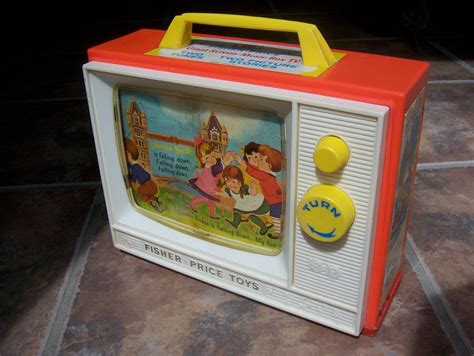 Vintage Fisher Price Giant Screen Music Box Tv Toy~loved Mine Fisher