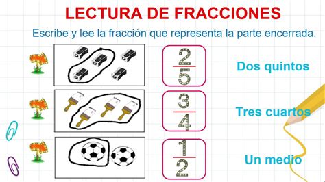 Fracciones Lectura Y Escritura Youtube