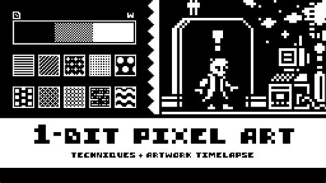 1 Bit Pixel Art Techniques Tutorial Timelapse Youtube