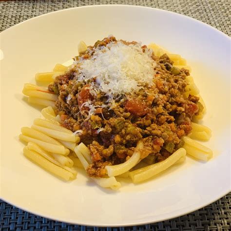 Homemade Casarecce With Marcella Hazans Bolognese Sauce R Food