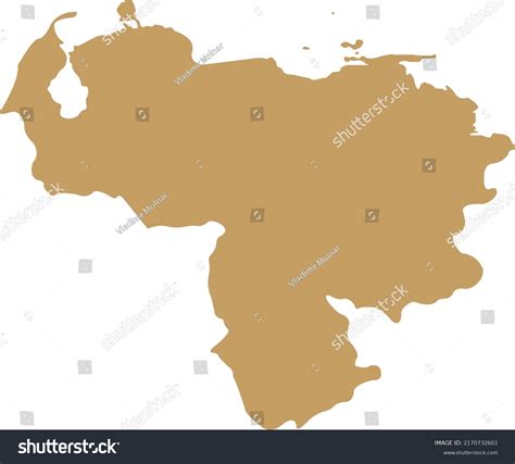 Vector Illustration Venezuela Map Stock Vector Royalty Free
