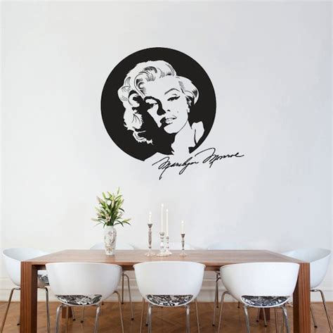 Wall Decal Marilyn Monroe With Signature Wall Sticker By Wallboss