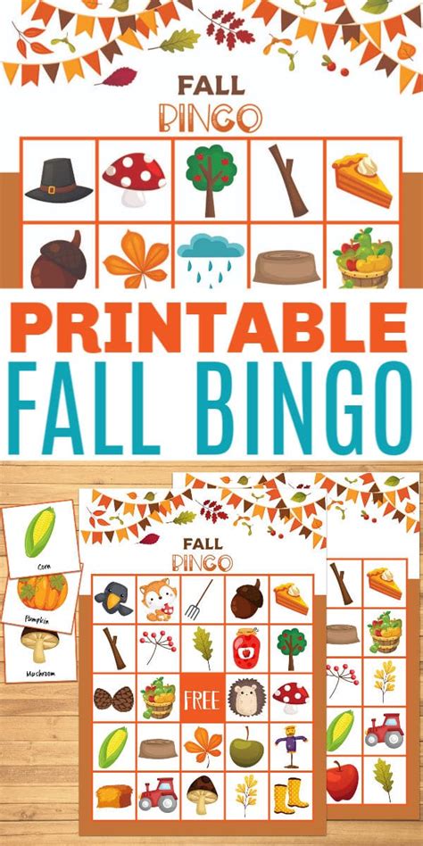Fall Bingo Bingo For Kids Autumn Activities For Kids Fall Preschool