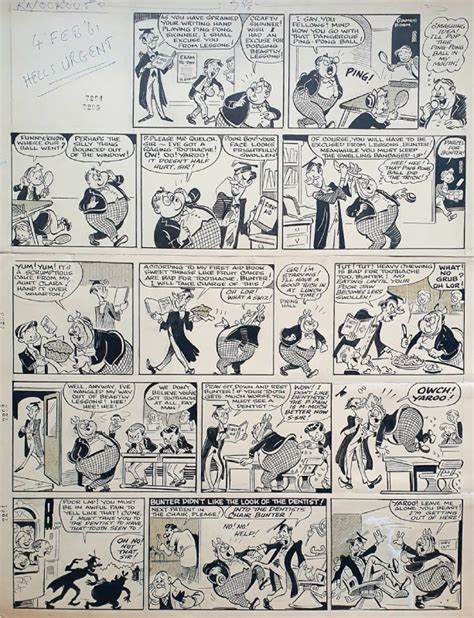 Billy Bunter Knockout Comics Title Page 4th Of February 1961 In Thomas Vanderstappens