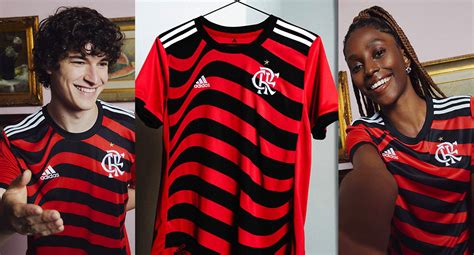 Jersey Flamengo Football Import Home Kit Inicio Rojo Negro