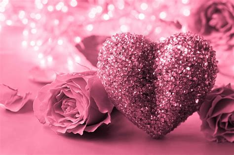 Pink Glitter Flower Wallpaper