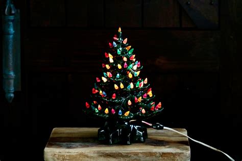 Vintage 13 Light Up Christmas Tree For Holiday Mantel Etsy