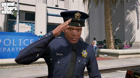 Gta 5 Franklin Play As A Cop Mod 1 Gta 5 Police Mod Youtube