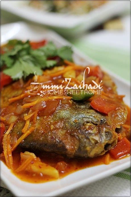 Delicious deep fried tilapia fish in sweet sour sauce recipe. Home Sweet Home: Ikan Bawal Masam Manis