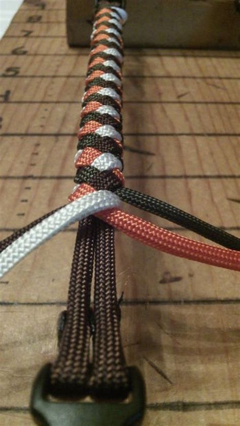 Prepare the paracord and buckle How to Tie a 4 Strand Paracord Braid With a Core and Buckle. | Paracord braids, Paracord ...
