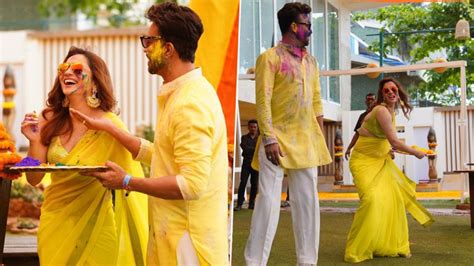 Holi 2023 Ankita Lokhande Celebrates The Festival Of Colours With Hubby Vicky Jain Shares Pics