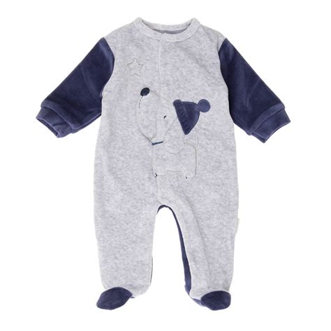 Pijama Bebé Bordado Perrito En Terciopelo Baby Bol