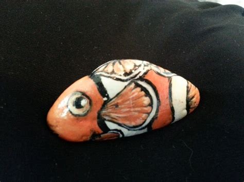 Items Similar To Clown Fish Painted Rock On Etsy