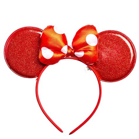 Disney Minnie Mouse Red Polka Dot Bow Ears Headband