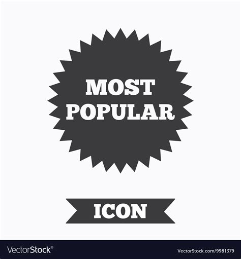 Most Popular Sign Icon Bestseller Symbol Vector Image