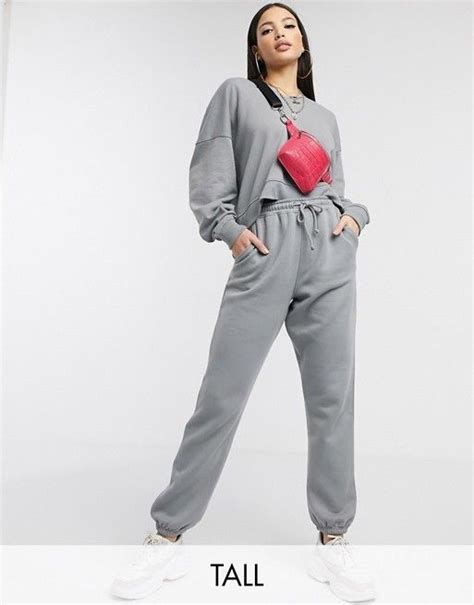 Missguided Tall Two Piece Oversized Sweatpants In Gray Asos Oversized