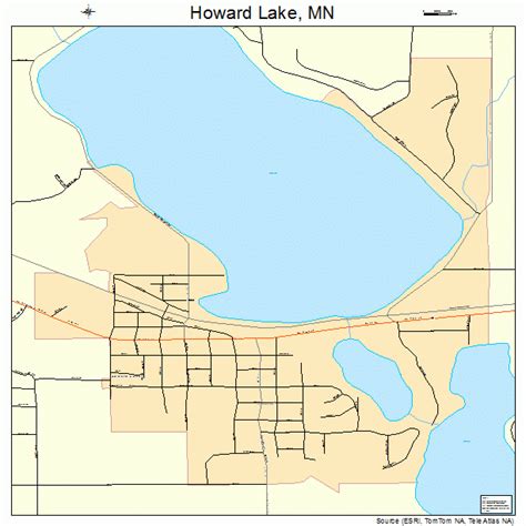 Howard Lake Minnesota Street Map 2730284