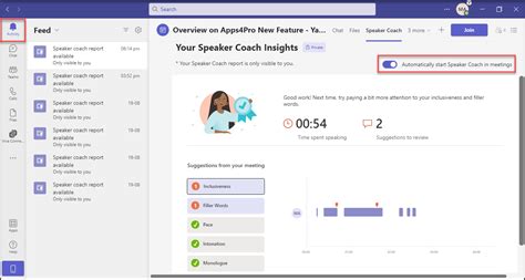 Microsoft Teams Speaker Coach In Meetings Apps4pro Blog