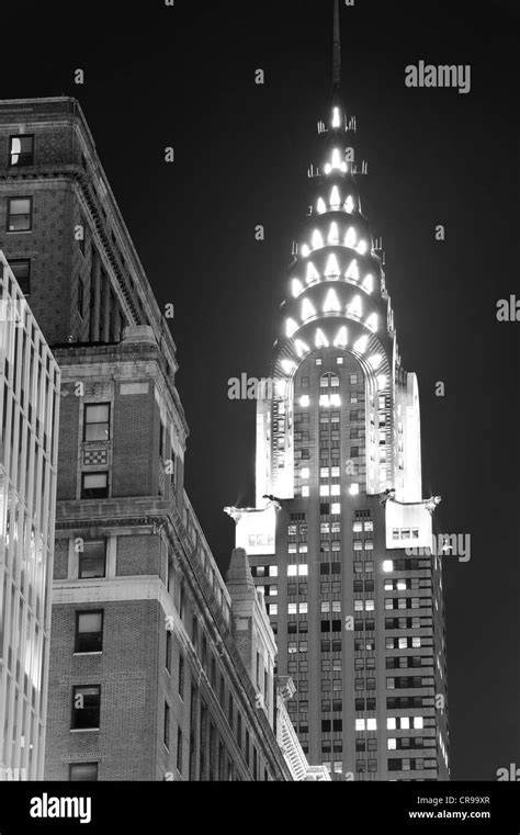 Chrysler Building At Night Stock Photo Alamy