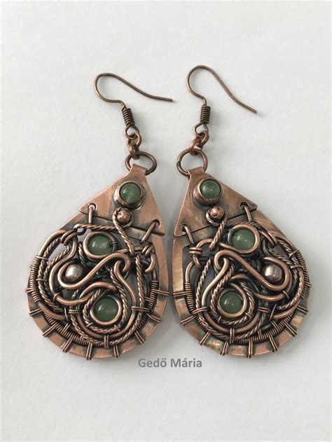 Pin By Ged M Ria On My Own Work Wire Earrings Handmade Wire Work