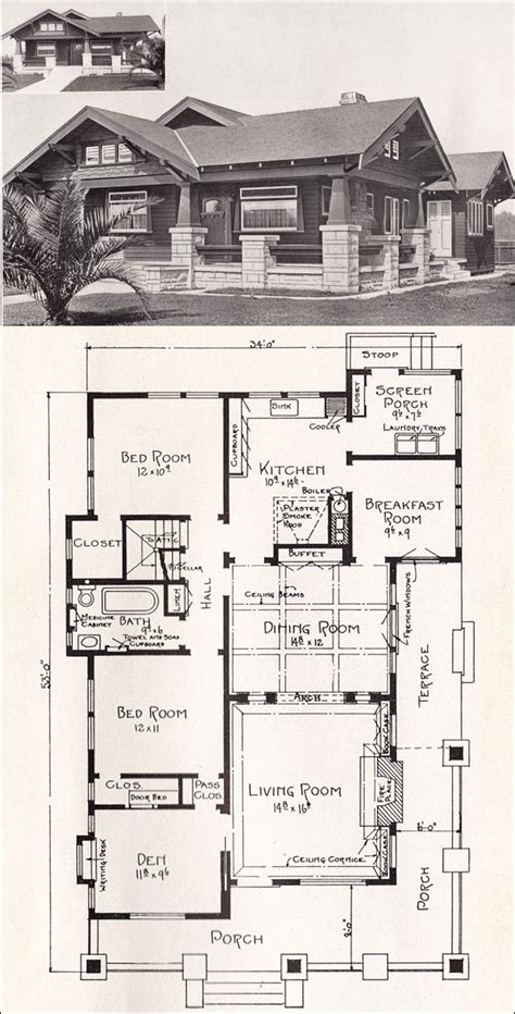 Bungalow House Plan California Craftsman 1918 Home Plan By E W