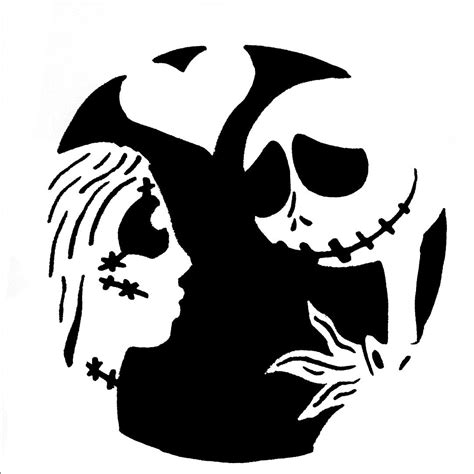 Jack And Sally Stencil