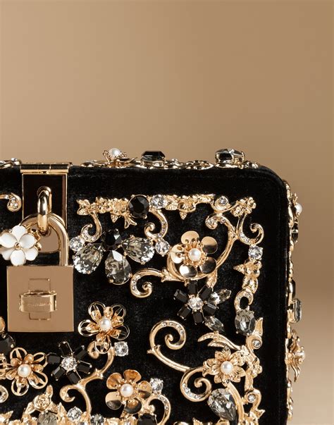 Dolce And Gabbana Silk Dolce Box Clutch In Black Lyst