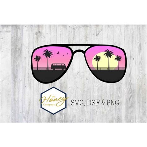 Sunglasses Beach Sunset SVG PNG DXF Summer Sublimation
