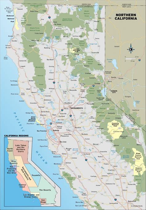 Detailed Map Of California West Coast Free Printable Maps