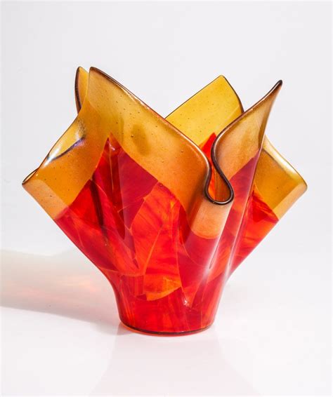 Red Vessel By Varda Avnisan A Dramatic Combination Of Red And Amber