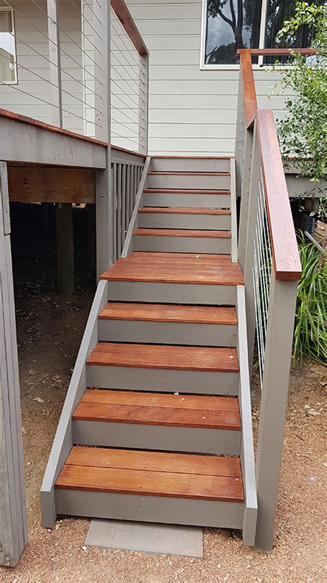 Landscape Timber Stairs Ideas Timber Stairs And Deck Steps Rosaiskara